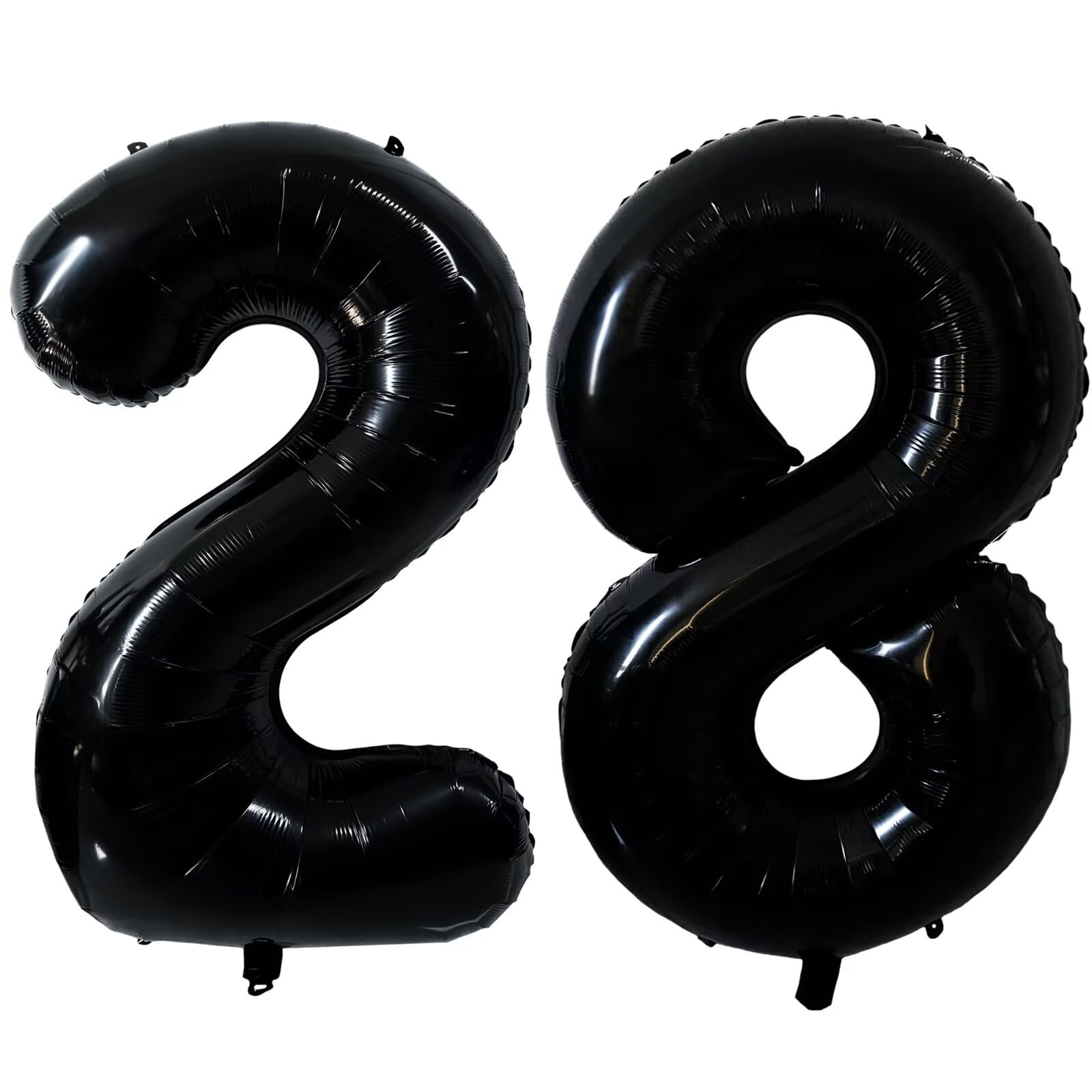 40 Inch Black 28 Balloons Large Black 28 Number Balloon 28th Birthday Balloon Black Birthday Party Decorations Wedding Anniversary Party Supplies (Number 28 or 82) โ image 1