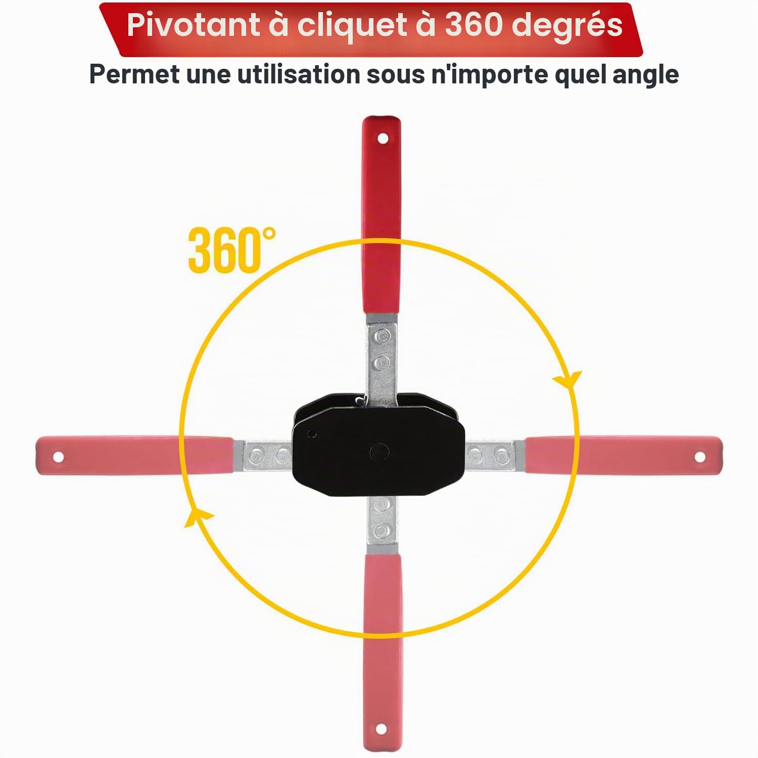 Outil de Compression d'Étrier de Frein, Outil avec 4 Crochets pour étrier, Outil Universel de Compression d'étrier de Frein à Disque, compresseur de Piston de Frein pour réparation Automobile