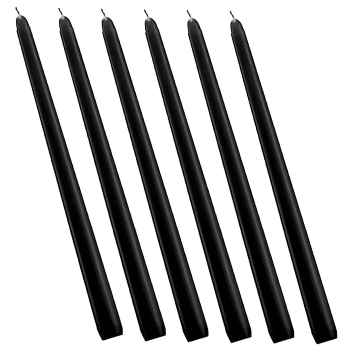 Cabilock Set Di 6 Candele Coniche Alte 25 Cm in Paraffina Nera Decorazione Per La Tavola Ideali Per Matrimoni Feste E Per Creare Latmosfera Giusta Per La Casa.