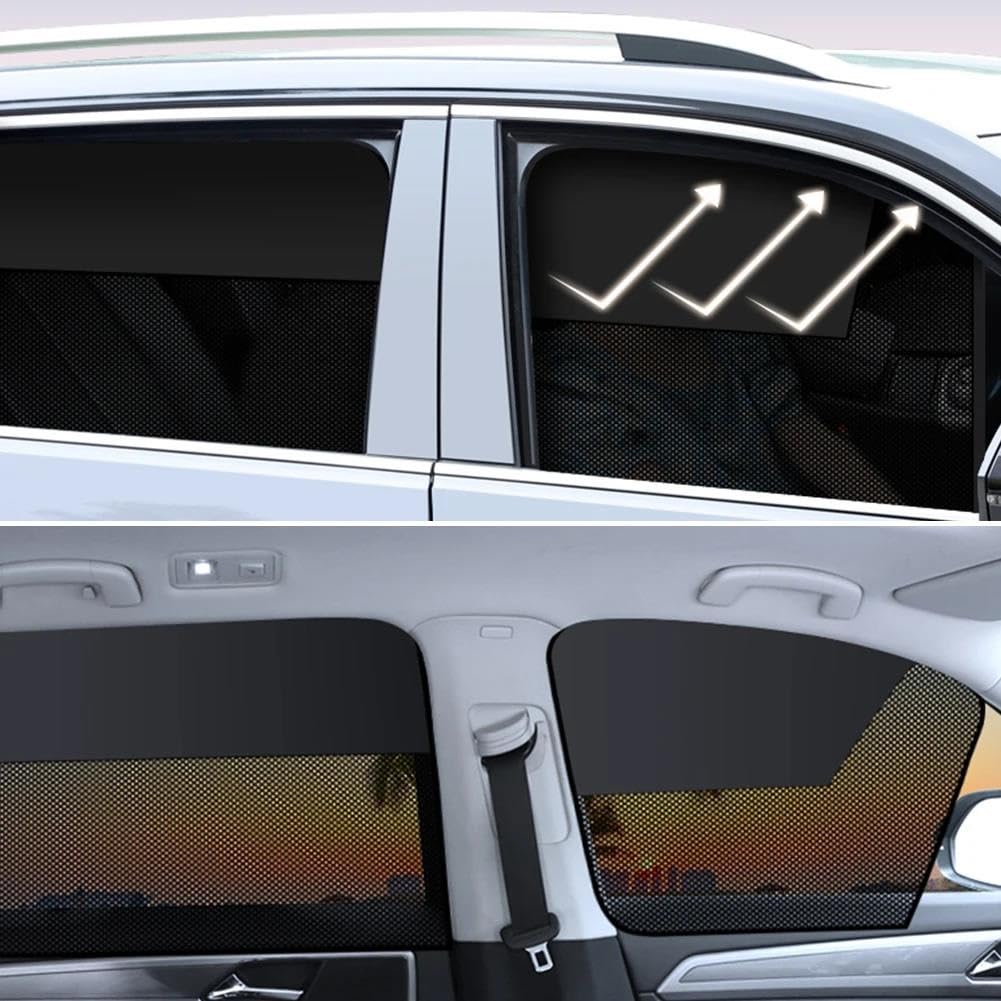 Parasol Magnético Parasoles Magnéticos Para Ventanas De Coche Bloquean La Luz Protegen Las Ventanas Laterales Verano(Driver)