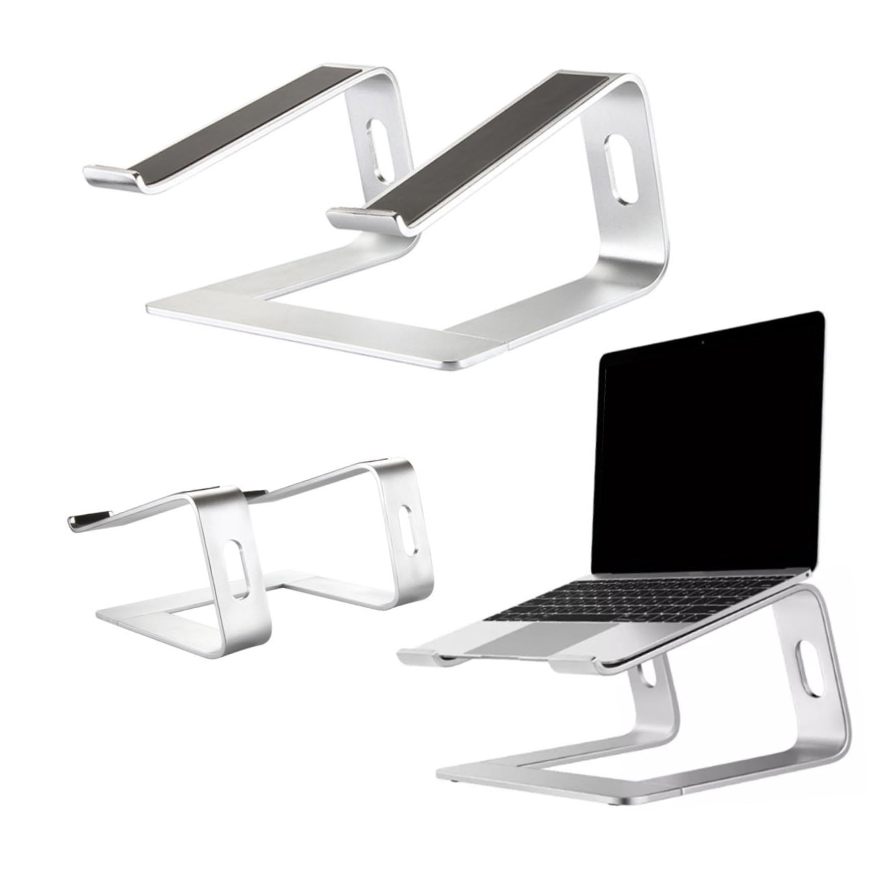 KOMBIUDA Soporte De Ordenador Portátil De Aluminio Ventilado Soporte Portátil para Laptop Base Ligera y Resistente Almohadillas Antideslizantes para Oficina Hogar
