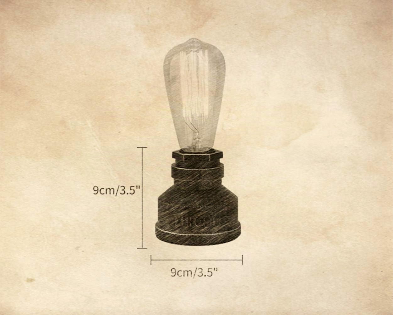 Vintage Lámpara de escritorio estilo aldea americana lámpara de mesa creativa hierro acero Lámpara de sobremesa rústica industrial steampunk con base retro E27 Portalámparas Iluminación LED Edison