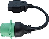 Vista 5 de Cable Adaptador OBD2 Macho a 9pin J1939 Hembra OBDII a Verde J1939