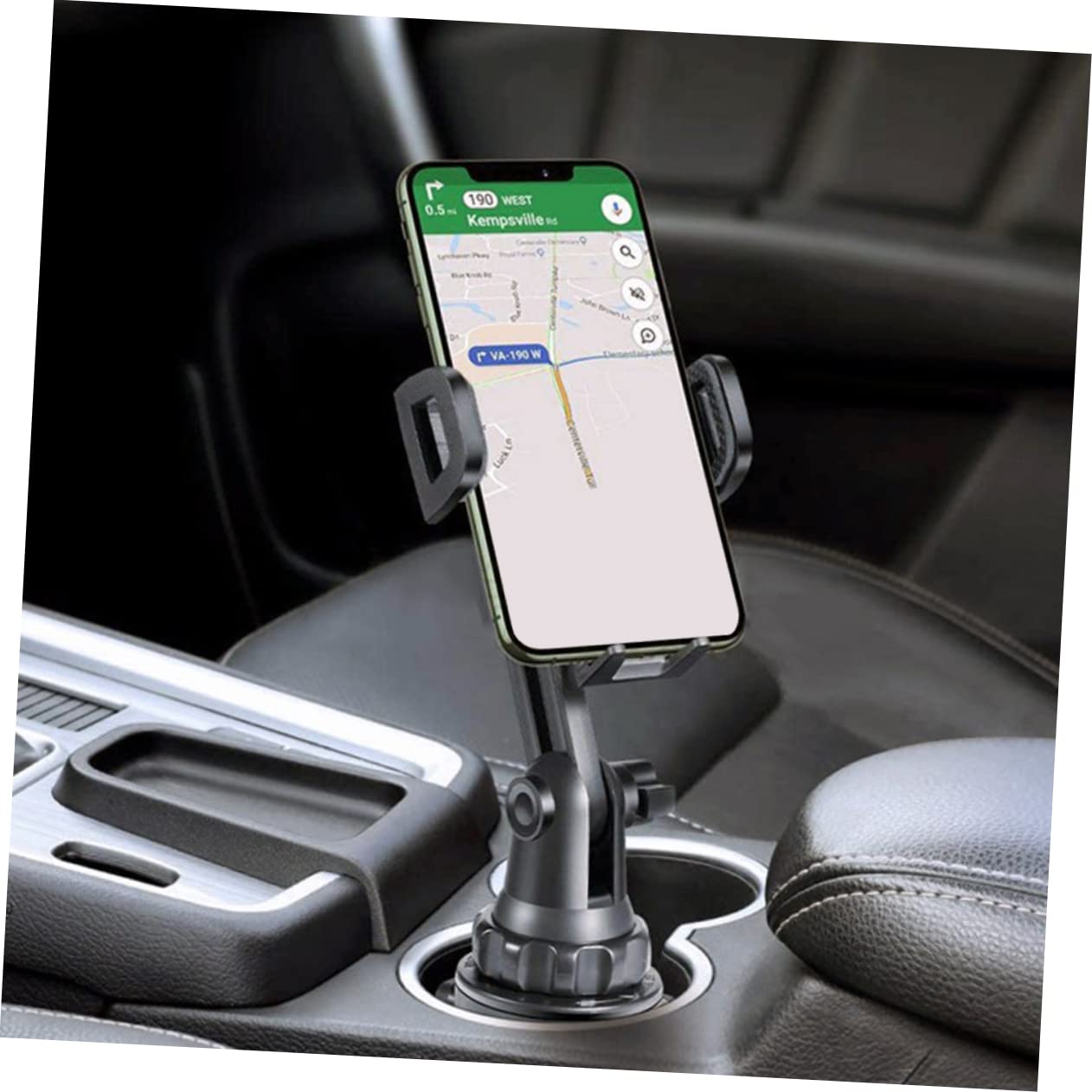 Portacellulare da Auto Regolabile in Abs Nero, Supporto Stabile per Telefono Installazione Facile e Base Estensibile, per Auto e Camion