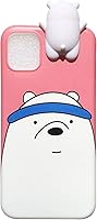 Vista 2 de Funda para iPhone 11 Pro Max 6.5 pulgadas 3D Animales de dibujos animados lindos We Bare Bears Funda de silicona suave 3 piezas Venta para iPhone 11