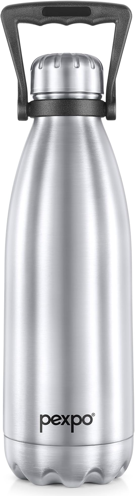 Pexpo 1500 ml Stainless Steel 24 Hours Hot and Cold Water Bottle, Flask (Silver, Echo)