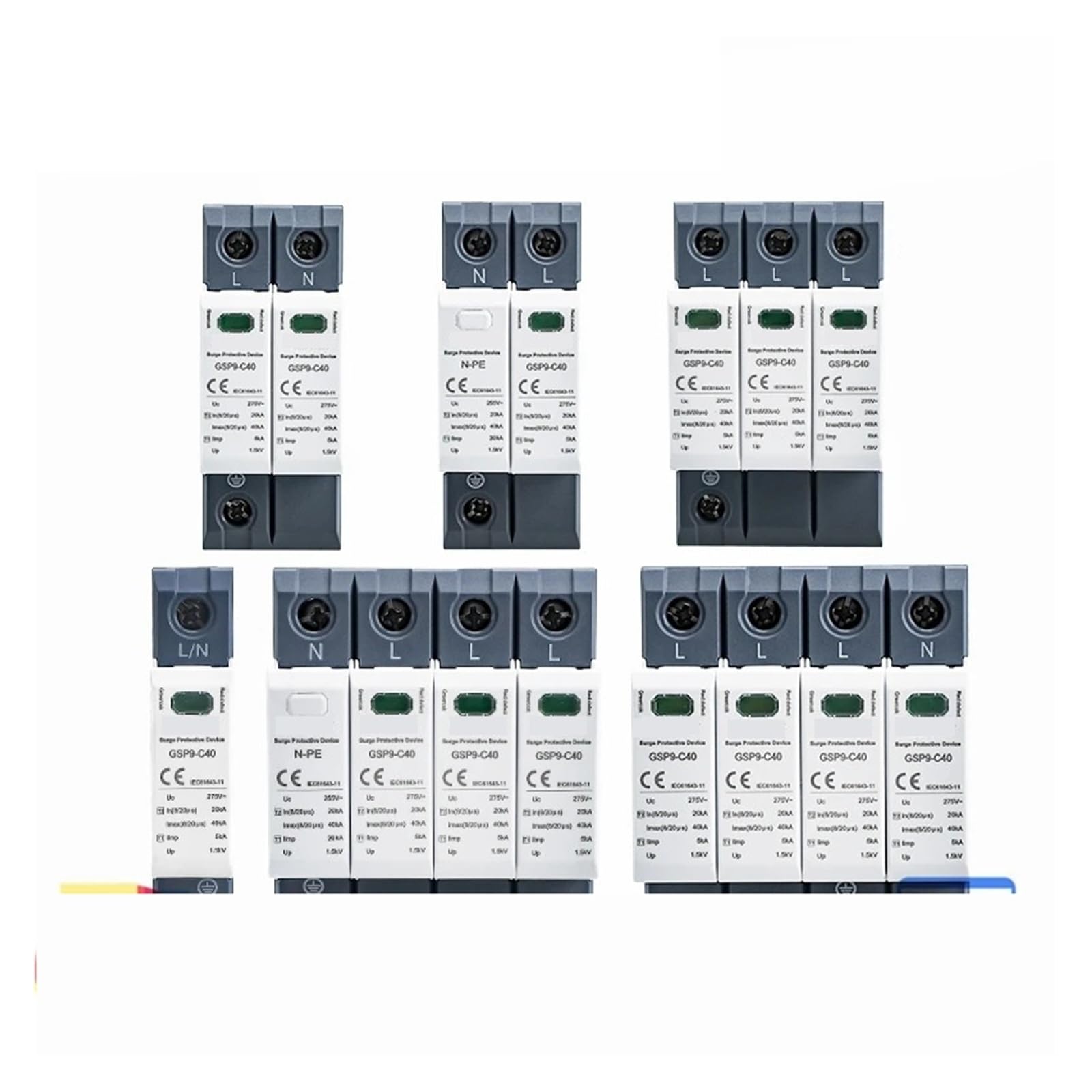Evite averías eléctricas con el pararrayos SPD GSP9 de 4 polos para 275V 7