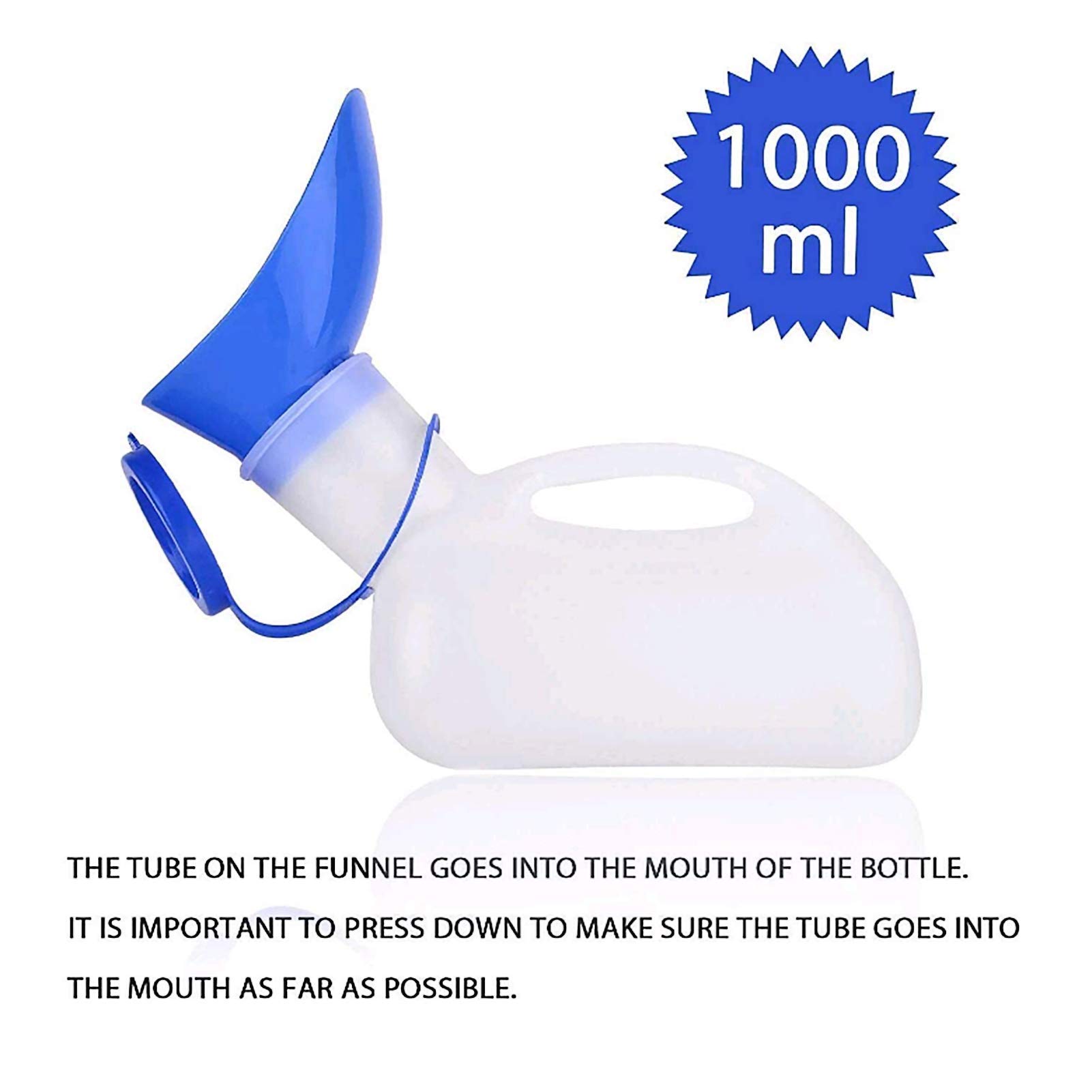 butelka na mocz, Nocnik pisuar unisex 1000 ml do samochodu dla mężczyzn i kobiet