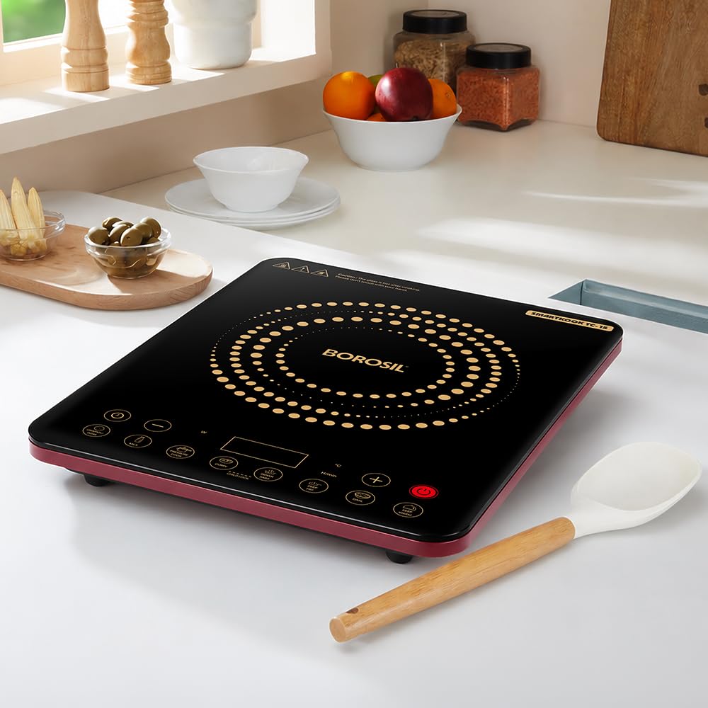 Borosil Smart Kook TC15 Induction Cooktop, 2100W Induction Cooker with Touch Control Glass Panel, 8 Power Levels, 10 Indian Cooking Modes, Auto Pan Detection & Child Lock, 1 Year Warranty-image-44