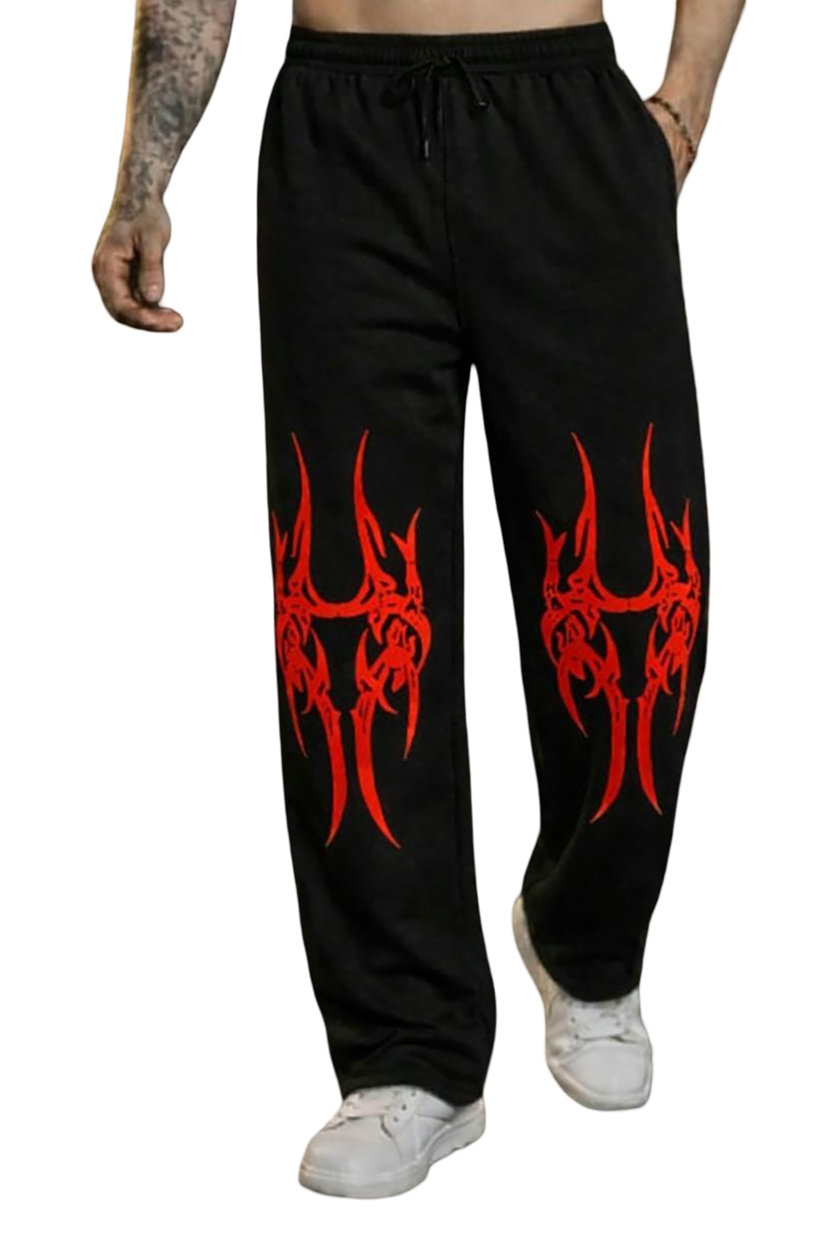 glito Men's Streetwear Joggers | Denim Track Pants | Casual Relaxed Fit | Graphic Print-picture-21