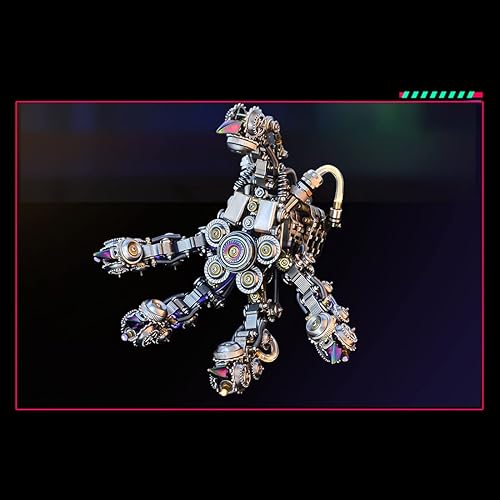 Miniatura 8 de Rompecabezas de metal 3D para adultos, kit de modelo de lámpara de garra de dragón mecánico punk, kit de construcción de modelo 3D, kits de