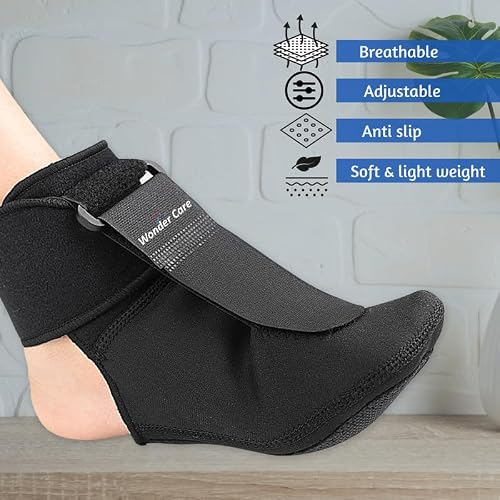 Wonder Care Skarpety na nocne zapalenie powięzi podeszwy z piłką do masażu, ulga w zapaleniu powięzi podeszwy, miękka orteza powięzi podeszwowej na zapalenie ścięgna Achillesa, skarpety na zapalenie