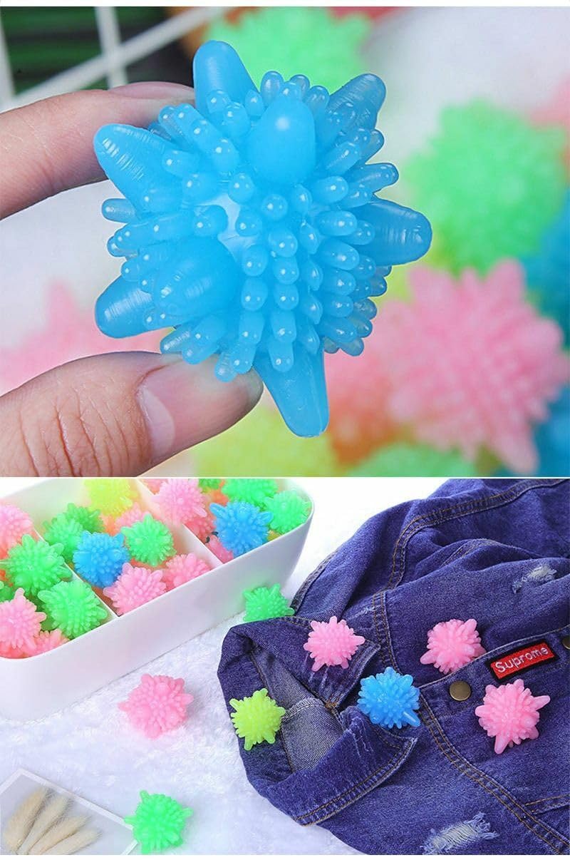 K.B. SALES 10 Pcs Reusable Anti-Winding Laundry Balls - Silicone Washing Machine Cleaning Ball With 2 Pcs Hair Filter Cleaning Mesh Bag Lint Remover 3