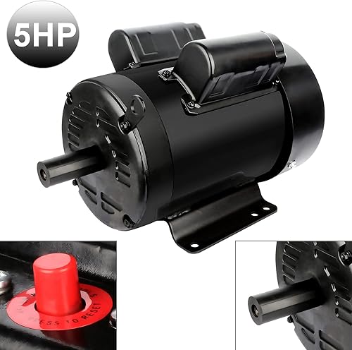 Miniatura 2 de NUEVO 5HP Compresor de Aire Motor 184T Marco Farm Duty Motor eléctrico 1750 RPM TEFC 208-230V 28.5-27.0 AMP CWCCW