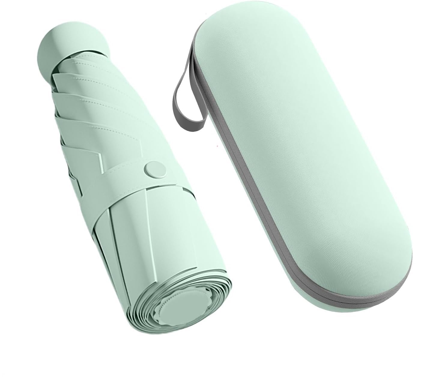 umbrella for women,Travel - Mini Folding Compact with Case, 6 Ribs Lightweight Portable Small Sun&Rain Pocket Umbrella for Girls and Women