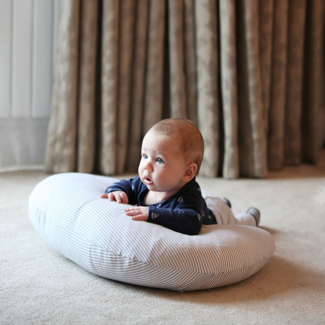 Widgey 5-in-1 Feeding Pillow - Grey Stripe