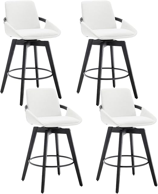 CIMOTA Swivel Counter Height Bar Stools Set of 4, Modern