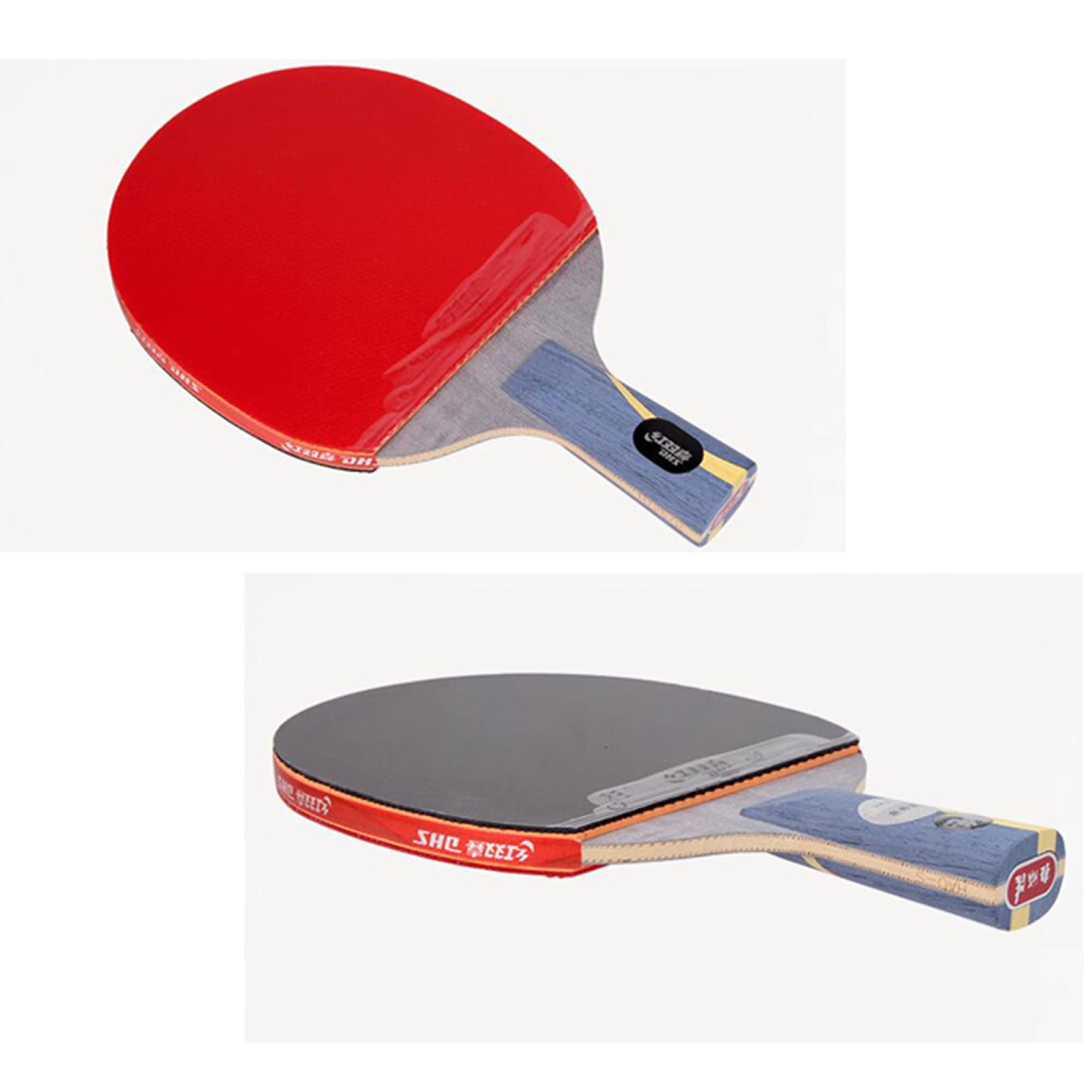 Set da Ping Pong, Set di Racchette da Ping Pong Professionali con Custodia per Racchetta, Racchette da Ping Pong Offensive, Adatte per Allenatori e Atleti Senior / 1 Confezione/Manico Lung