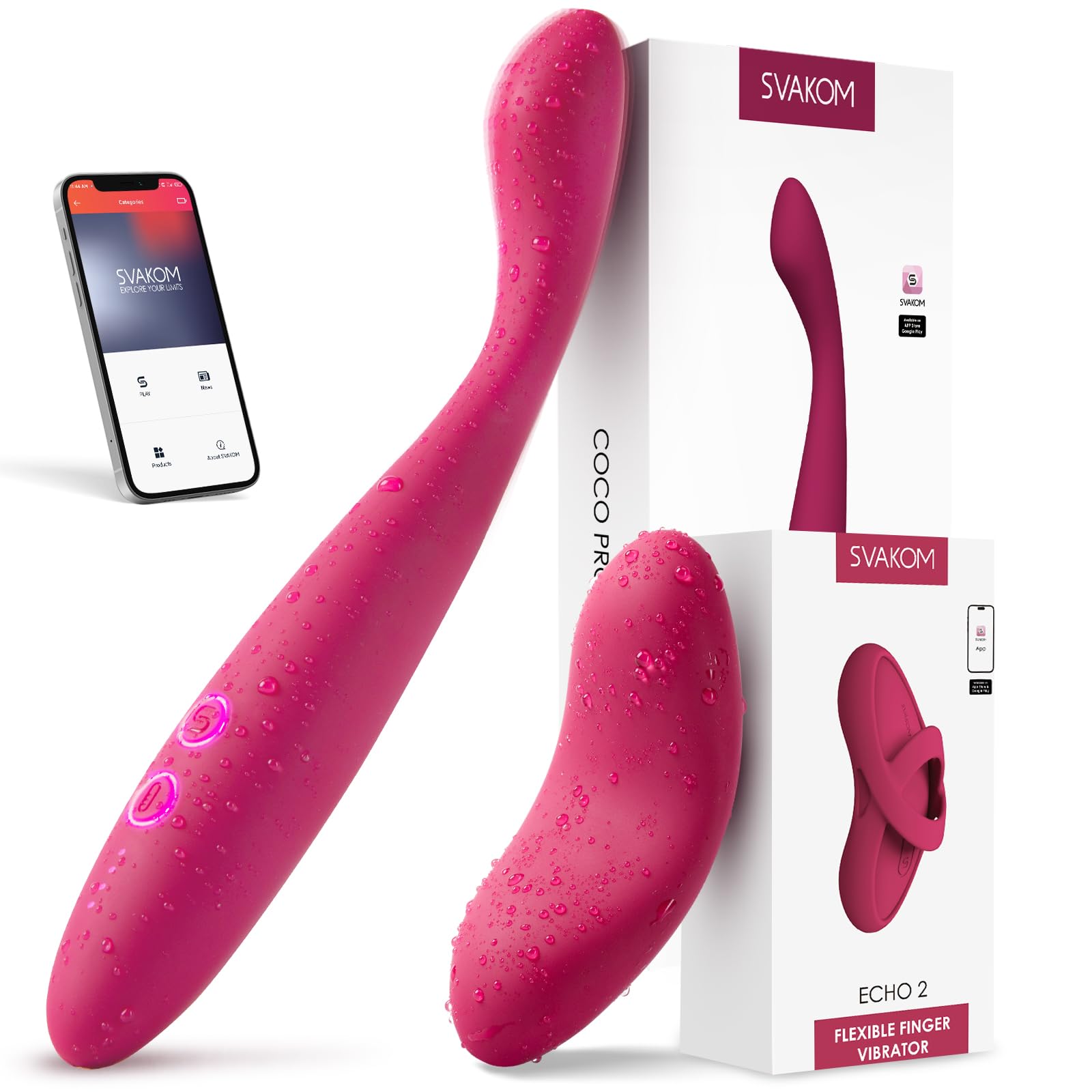 Clitoral Vibrator G-spot Sex Toys - SVAKOM APP Remote Adult Toy Heating Vibrators Wearable Panty Mini Tongue Vibe