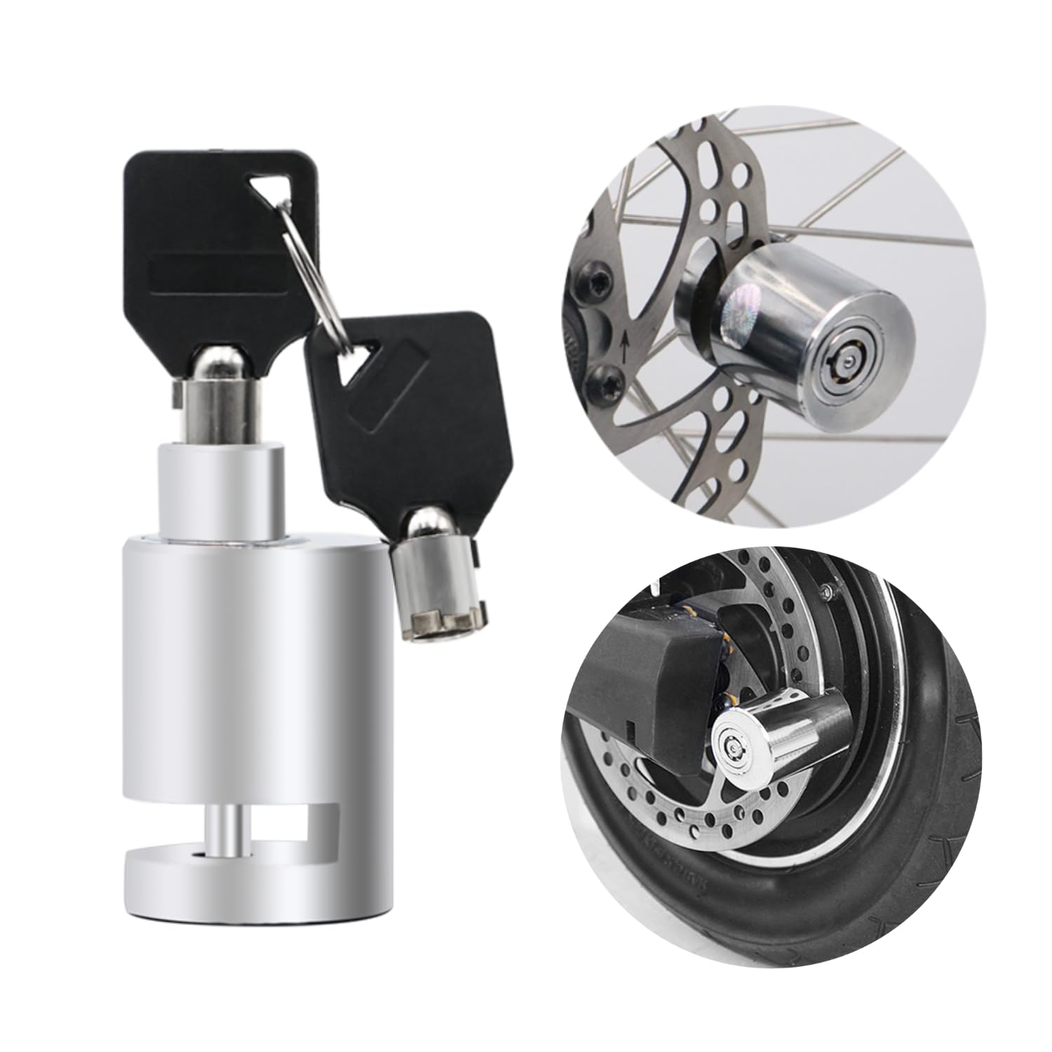 SPOTVIEW Disc Lock for Bike - Pack of 1 | Anti Theft Disc Key Lock | Heady Duty Stainless Steel | Keyless Locking | Waterproof | Rust- Resistant | Dust-Proo