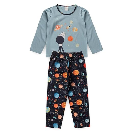 Pijama Menino Longo Brilha no Escuro