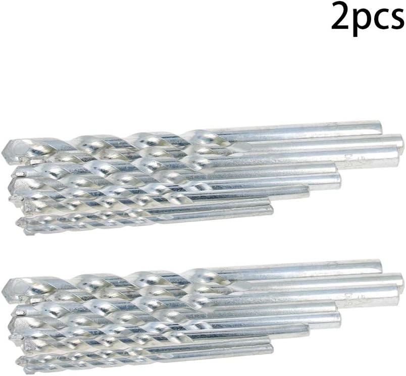 Utoolmart Impact Drill Bit Set Masonry Drill Bit Nickel Plated Spiral Rotary Tool 3mm-10mm Drilling Dia 2 Set
