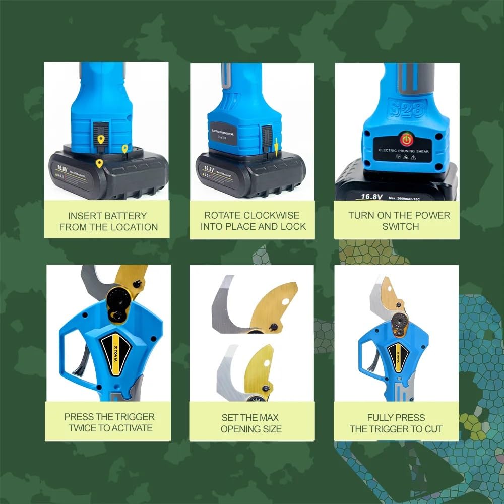 Elektryczny sekator bezszczotkowy elektryczny sekator ogrodowy do drzew owocowych gałęzie Bonsai akumulatorowy sekator akumulatorowy,Efektywne cięcie(Shears(No battery))