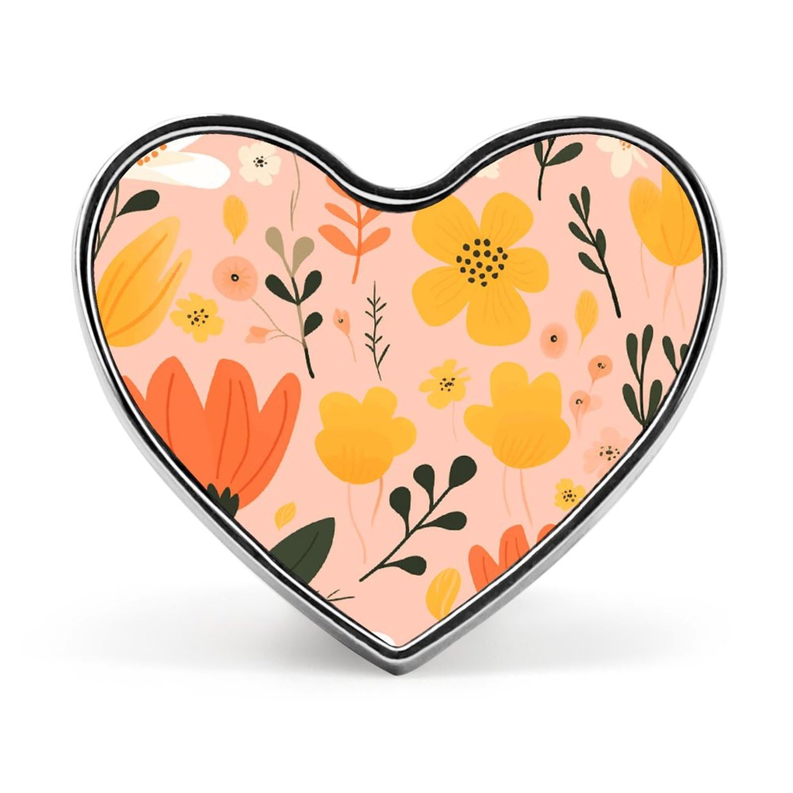 Natural Leaves Heart Lapel Pin Women's Brooch, Suitable for Wedding Party Clothes Jewelry Accessories Backpack Brooch, Valentine's Day Pin, Anniversary