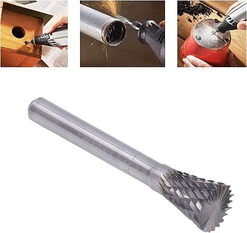 Miniatura 8 de Archivo de rebabas de cono invertido YG8 Aleación Rotary File Rebabas N Forma Doble Corte Troquel Grinder Bits para la fabricación de herramientas