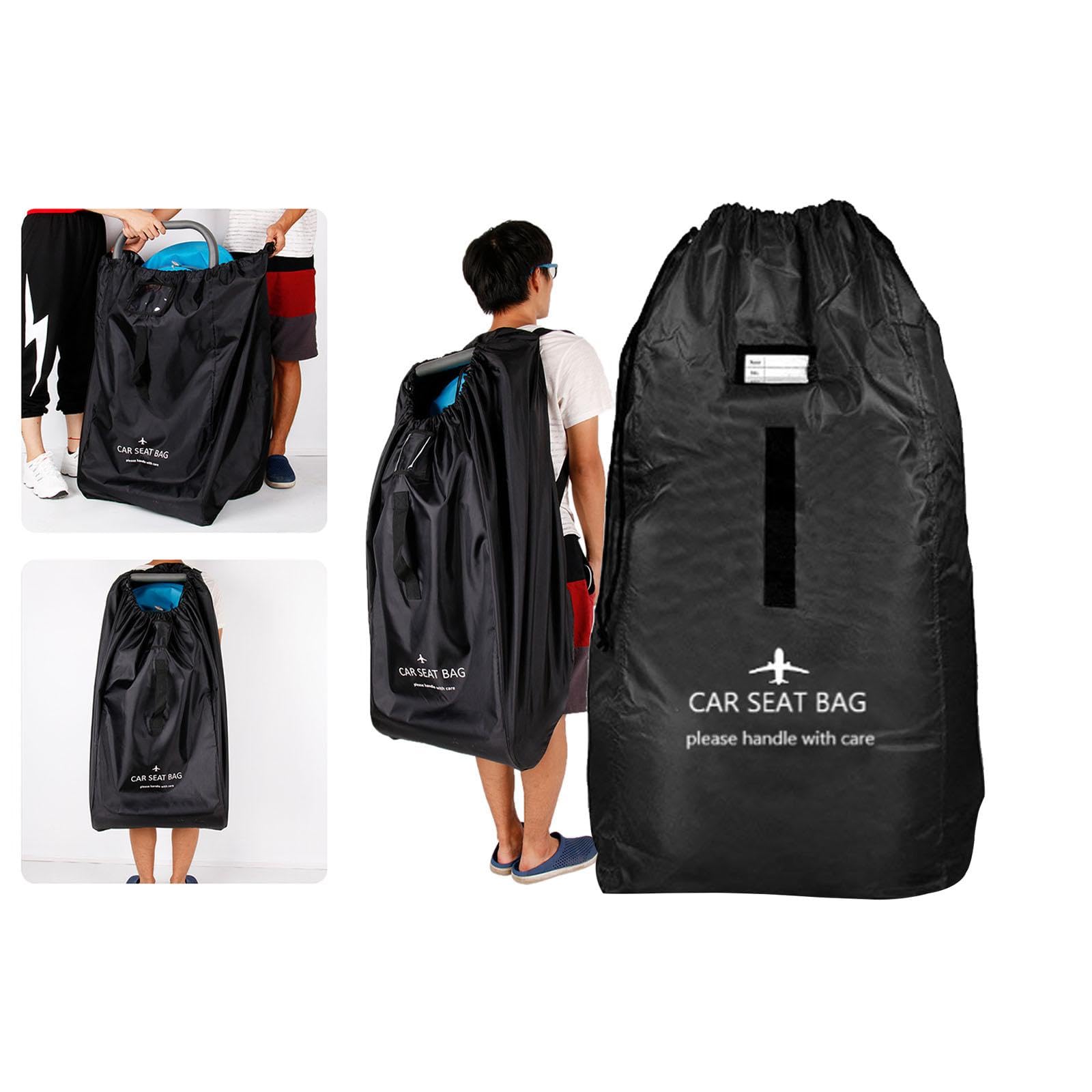 Sac de Siège Bébé Housse Protection Siège Auto Sac Porte-Poussette Tissu Oxford 300D Résistant Adapté Au Transport Aérien Déplacements Longs Ut, Noir