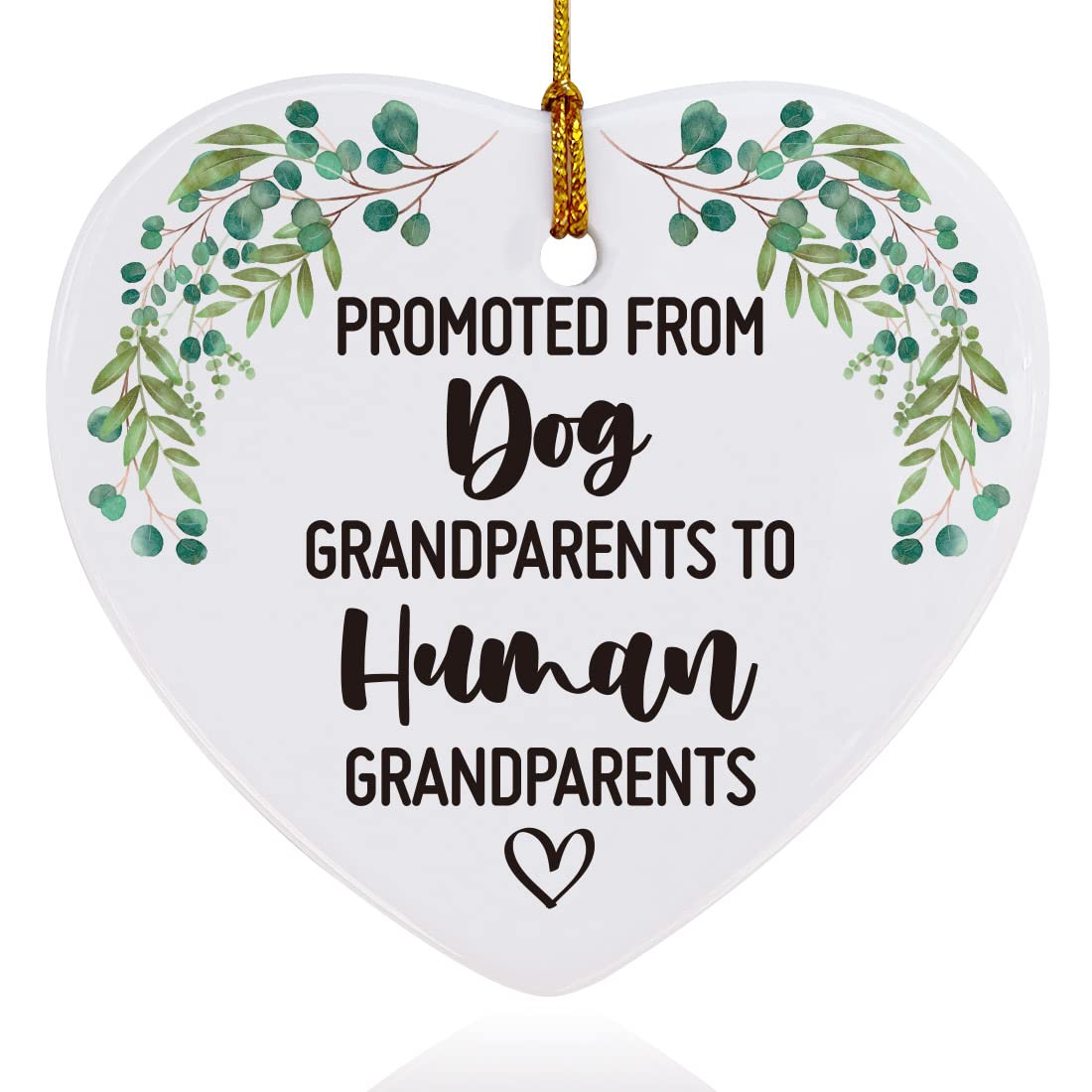 New Grandparents Ornaments Keepsake Gifts from Baby, Promoted to Human Grandparents, Pregnancy Announcement Plaque Sign Gifts for First Time Grandparents Grandma Grandpa to Be Gifts