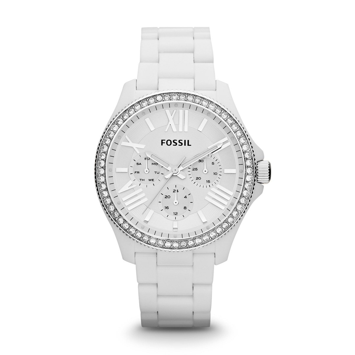 Fossil Women's AM4494 Cecile White Resin Watch