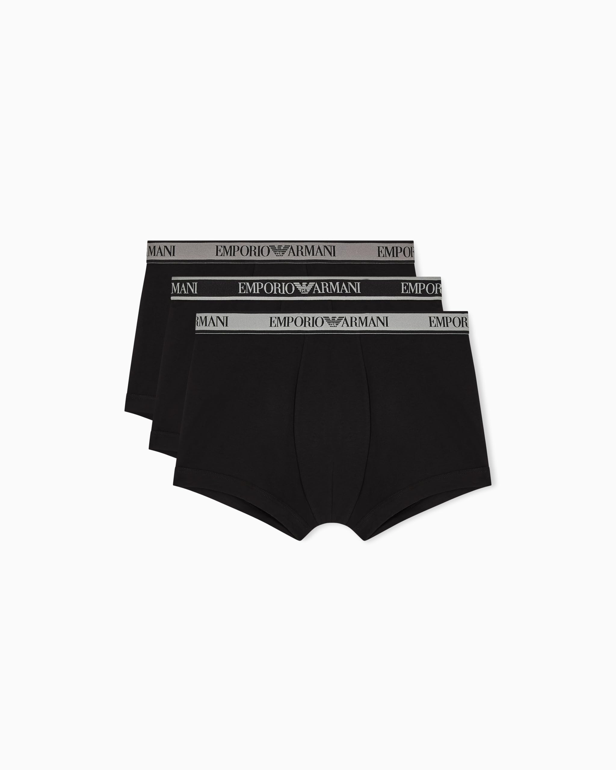 EMPORIO ARMANI Men's CORE Logoband 3-Pack Trunk Black M