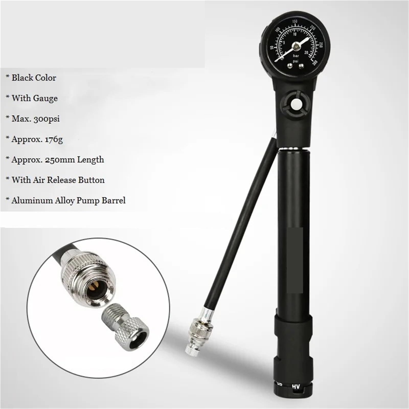 Fahrradpumpe 300psi MTB Suspension Luftpumpe Fahrrad Schock Gabel Pumpe Fahrrad Reifen Inflator Mini Gauge Reifen Pumpen Luftpumpe Fahrrad