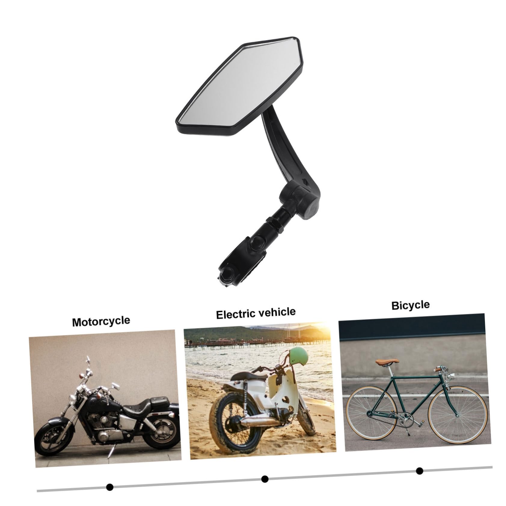 Toyvian 5 Pièces Rétroviseur Vélo avec Large Angle pour Accessoires de Cyclisme Routière