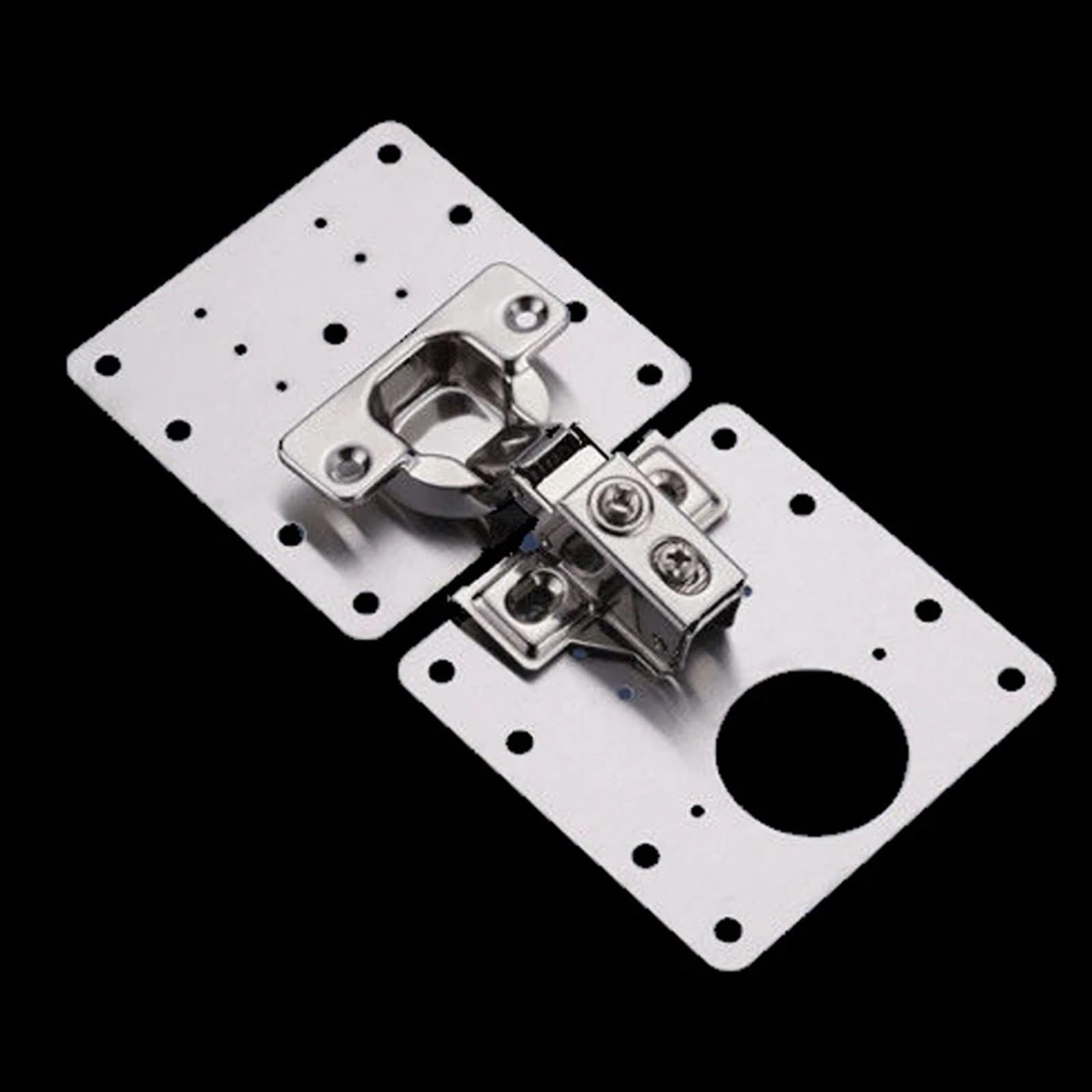 YMUGUEGH Stainless steel hinge repair plate cabinet furniture drawer table door panel repair kit hardware hinge fixed plate connection(9x9cm)