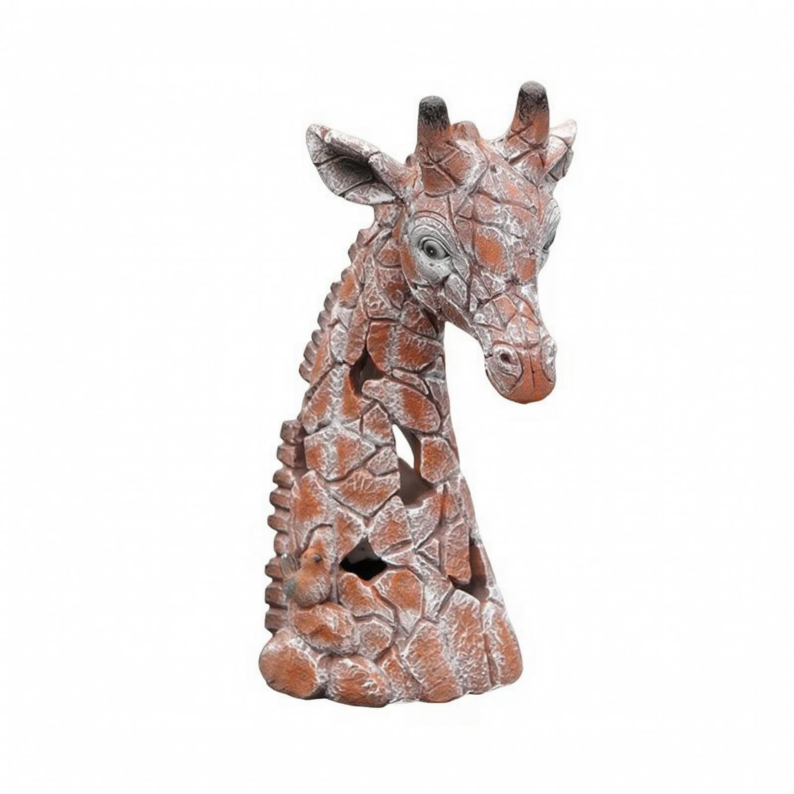 Gralara Lanterna Forma di Giraffa per Arredo Esterno in Resina con Dettagli Rilievi E Texture Segmentata Adatta per Patio E, Stile B