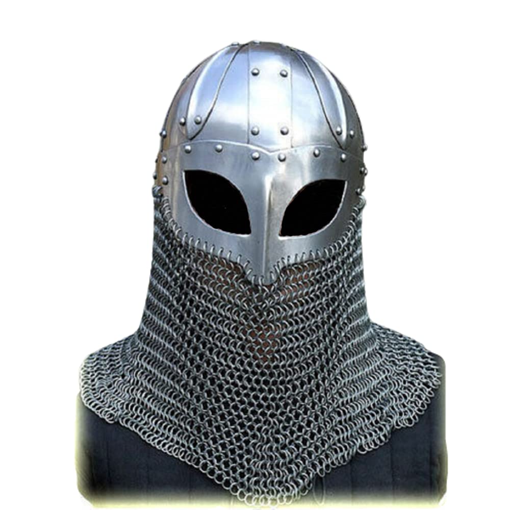 Viking Chainmail Helmet for Battle Armor | 18G Steel and Chainmail SCA LARP