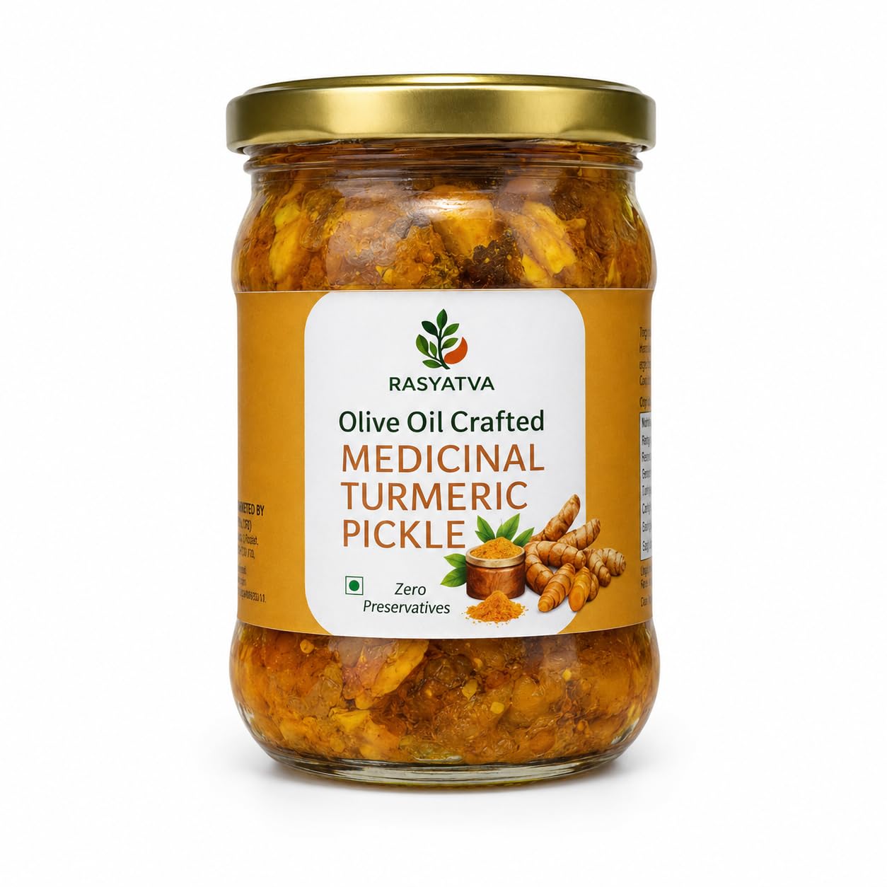 Rasyatva Medicinal Turmeric Pickle | Olive Oil Crafted | Zero Preservatives | Traditional Homemade Style Turmeric Achaar | Natural Ready-to-Eat Healthy Pickle | 100 g-image-12