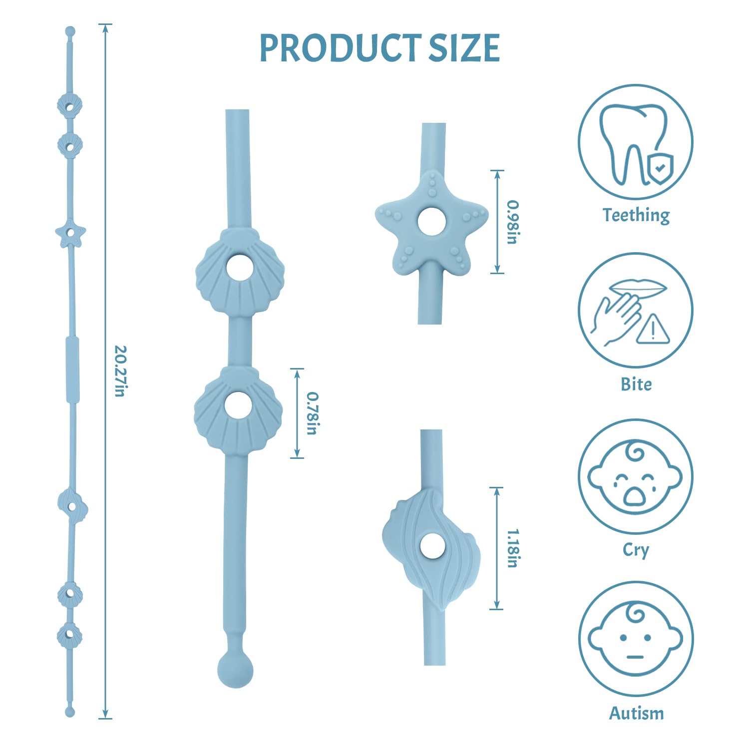 CLDY Giocattolo per Bambini Catenina per Ciuccio in Silicone, Catenaccia per Bicchiere, Cinghie di Sicurezza per Giocattoli, BPA-Free, Fascette di Supporto per Bicchieri per Passeggino, Seggiolone