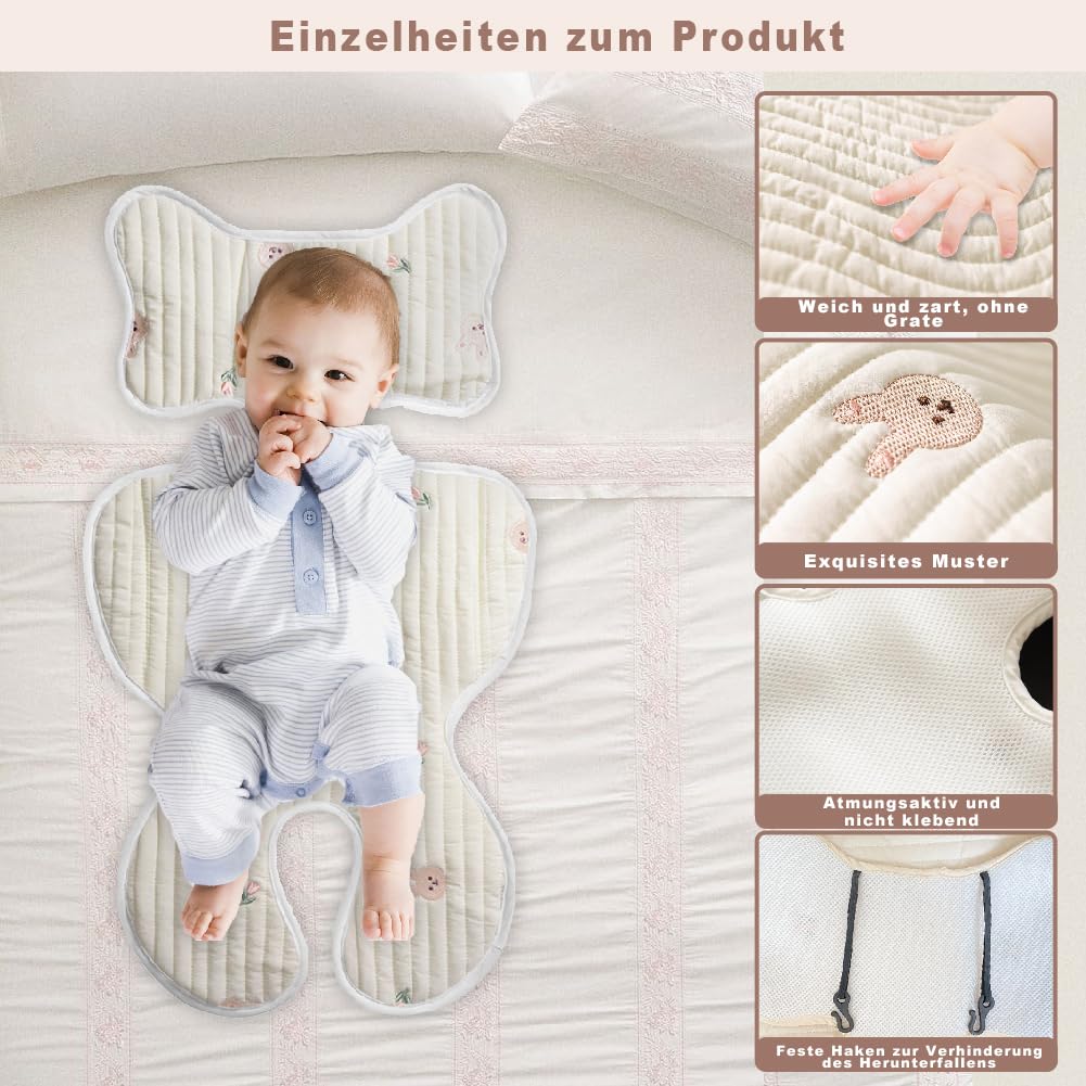 agctrler Breathable Summer Seat Cover Buggy, Universal Baby Seat Cover Pram - Image 3