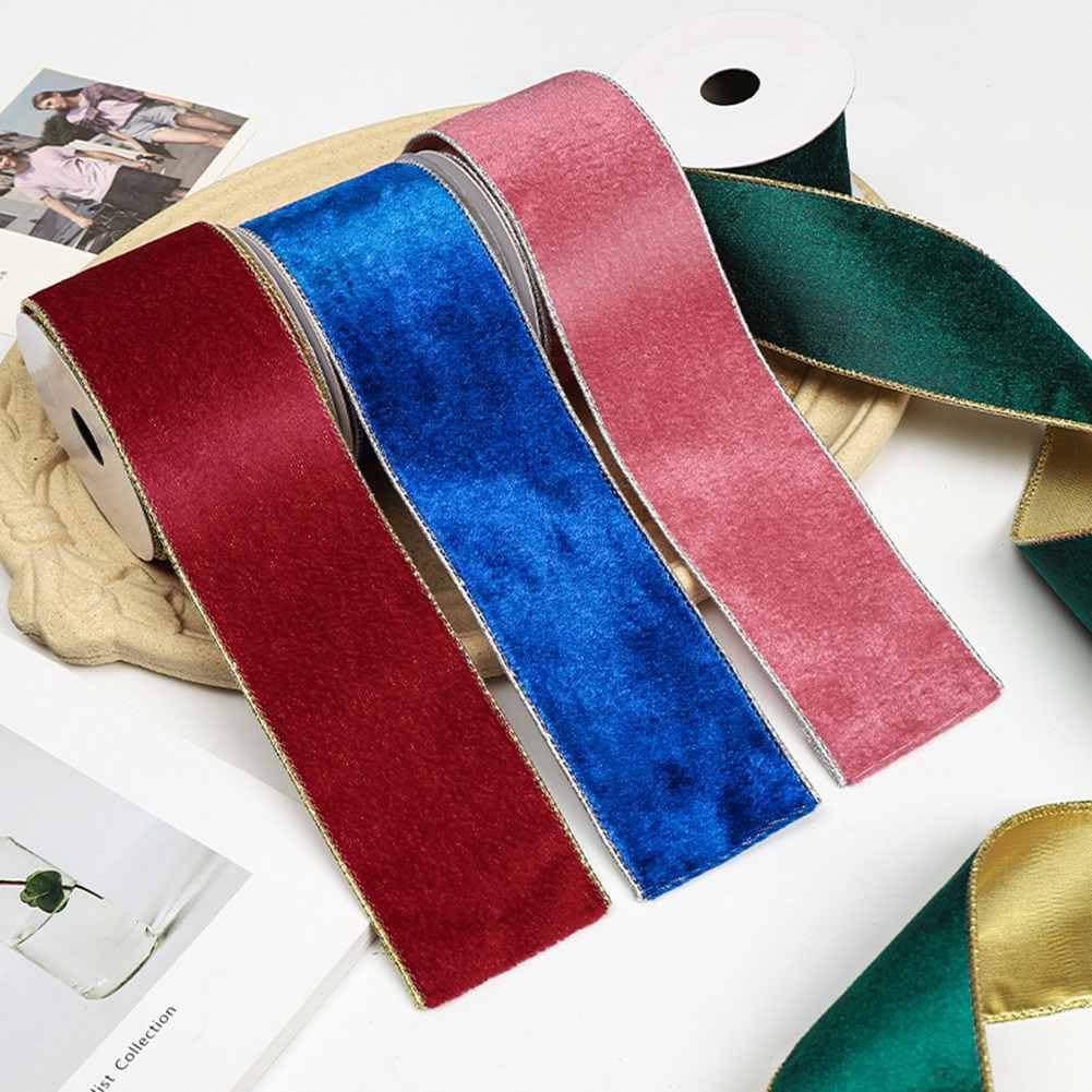 SHTGOI Fluwelen lint 10 yards/rol 6,3 cm breed fluwelen lint sierlint cadeaulint sieradenlint decoratieband om te naaien, fluwelen boord voor doe -het-zelf strikken, hoofdbanden, bruiloft