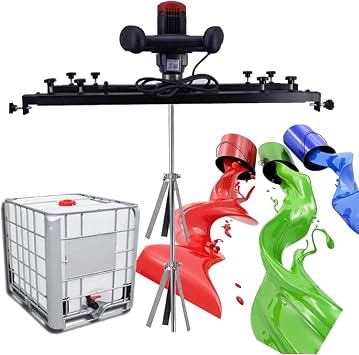 Agitator for IBC Tank, 3200W Commercial Paint Mixer, Paint Stirring Machine, Air Agitators, Folding Propeller, 0-800 rpm Electric Tank Mixer Machine for Ink Dissolver Agitator