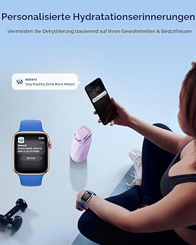 WATERH Boost Smart Water Bottle with Reminder of Water and Water Tracker Bottle Double Walled Vacuum Insulated Water Bottle Stainless Steel Wide Mouth 32 Oz Ideal for Gift Mauve