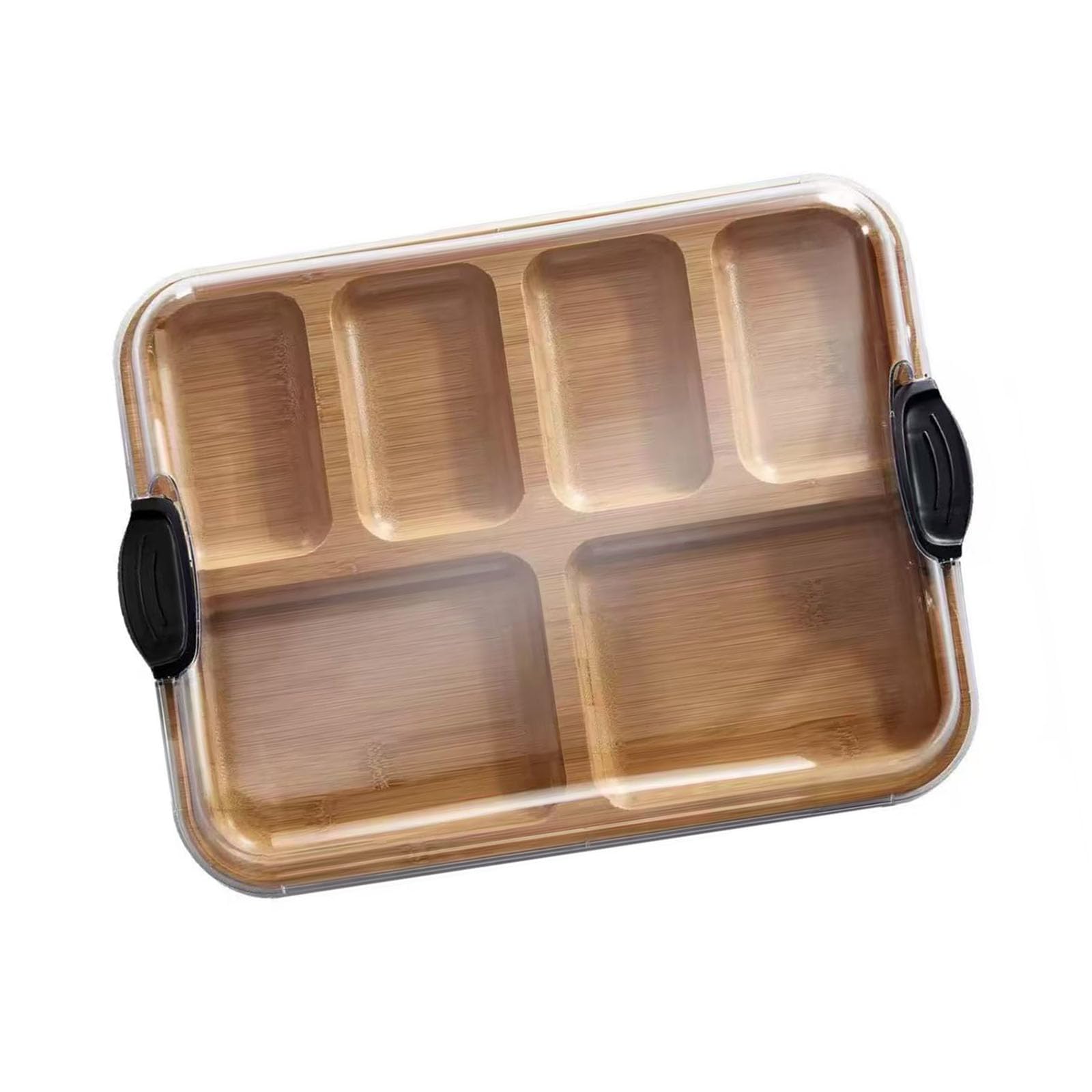 5 Section Green Stalk Appetizer Tray Including Polyacrylate Protect and Compartments for Cheese Fruit Almonds Party Serving Serving Tray Separated Compartments Double Use Boards Environmental Locking