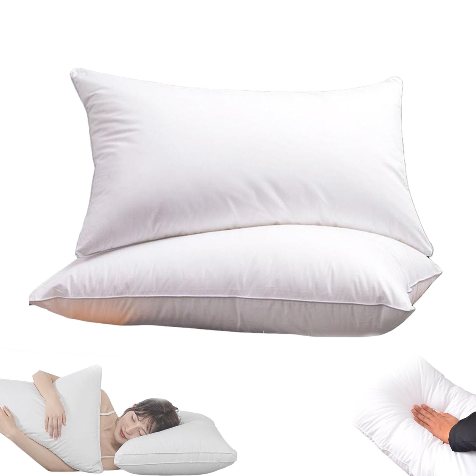 MHAHUPDV Yooje Anti Snoring Pillow Orthopedic Cervical Neck Pillow for Side and Back Sleepers Ergonomic Anti Snore Pillows for Peaceful Sleep Comfort and Supportive Sleep Solution (Medium (1100g))