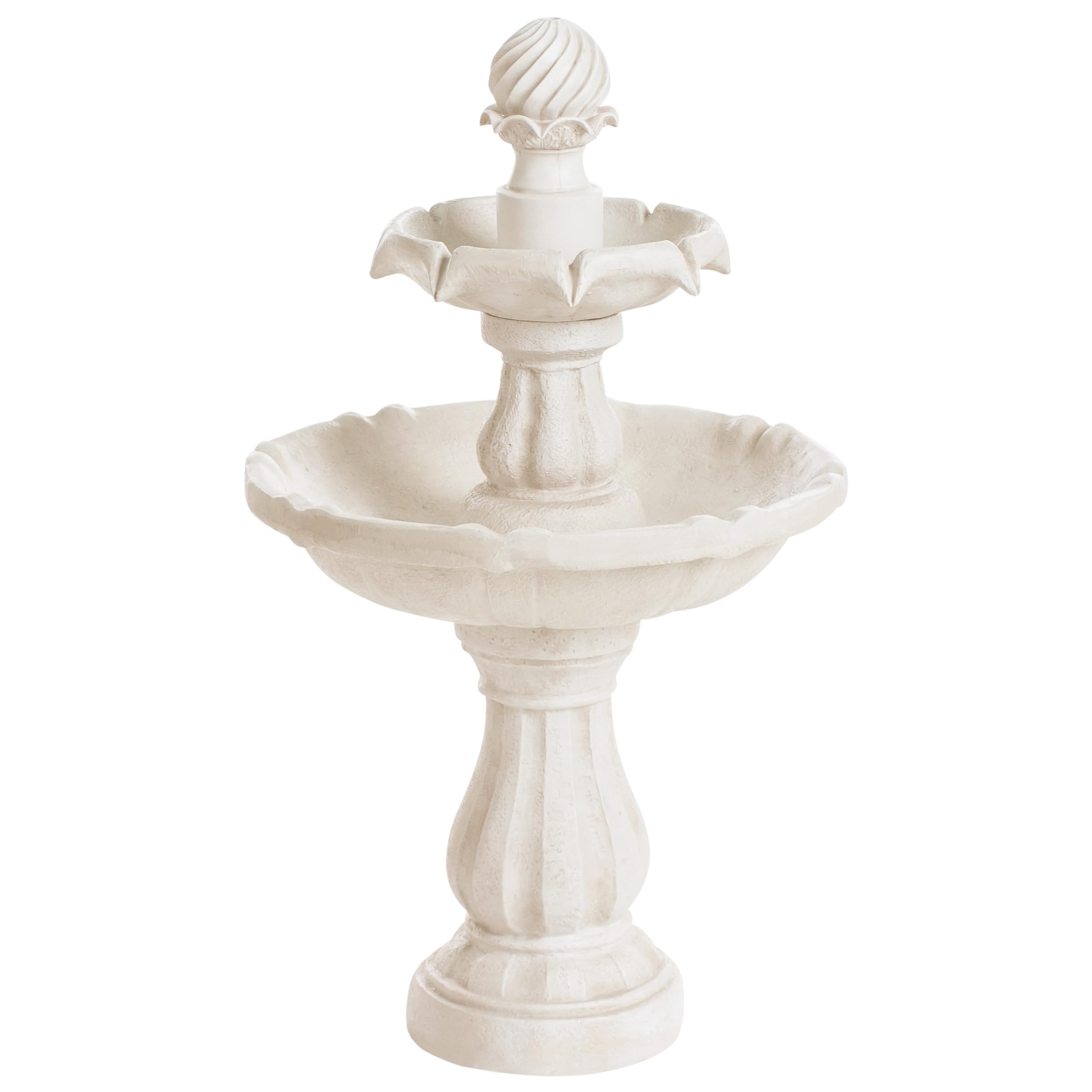 Fontaine de Jardin en Résine Cascade Accessoire d'Extérieur Beige Clair Limbara