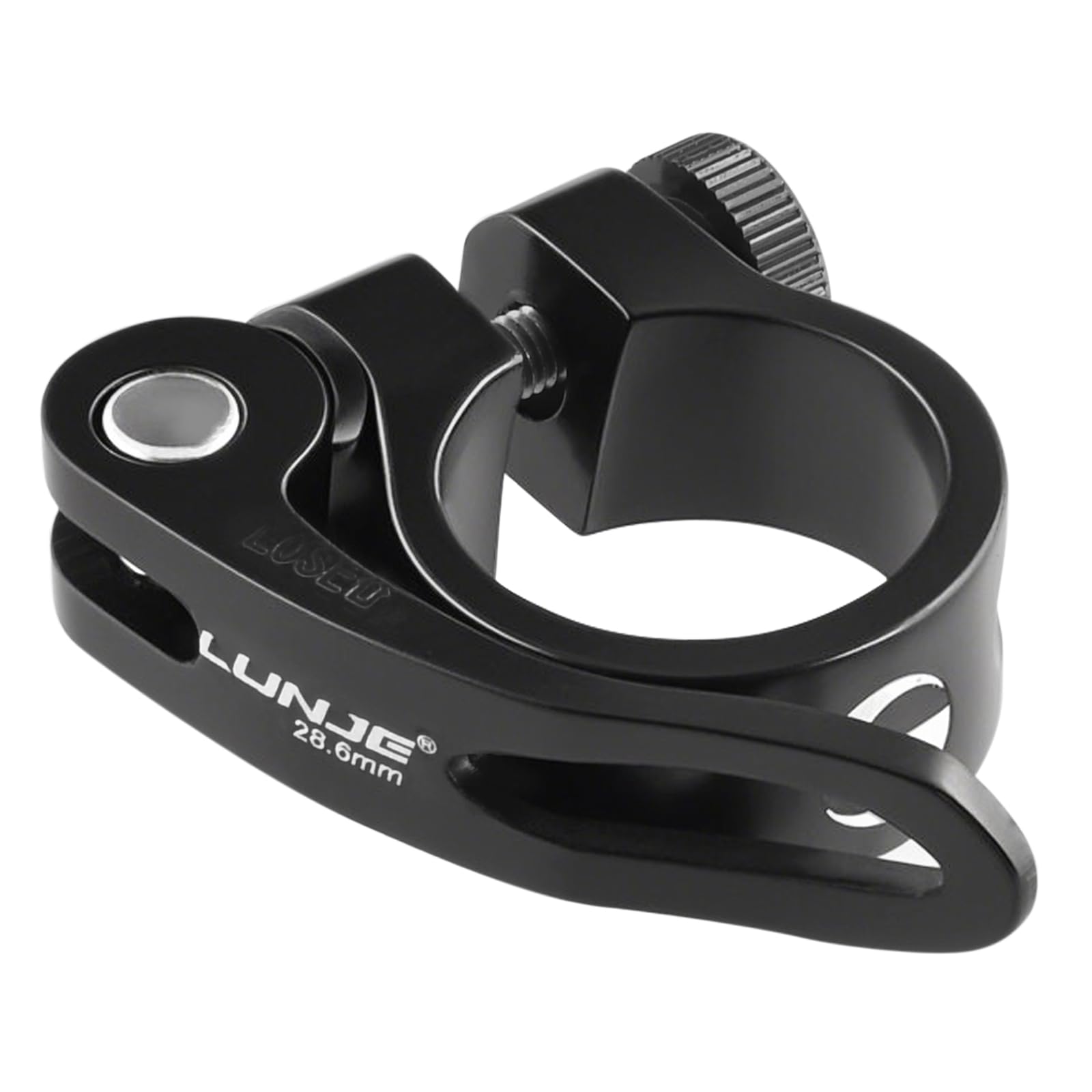 TRIWONDER Fahrrad Sattelkloben 28,6 mm 31,8 mm 34,9 mm, Sattelklemme Schnellspanner Sattelstütze Sattelstützenklemme für MTB und Rennrad (Schwarz, 28.6mm)