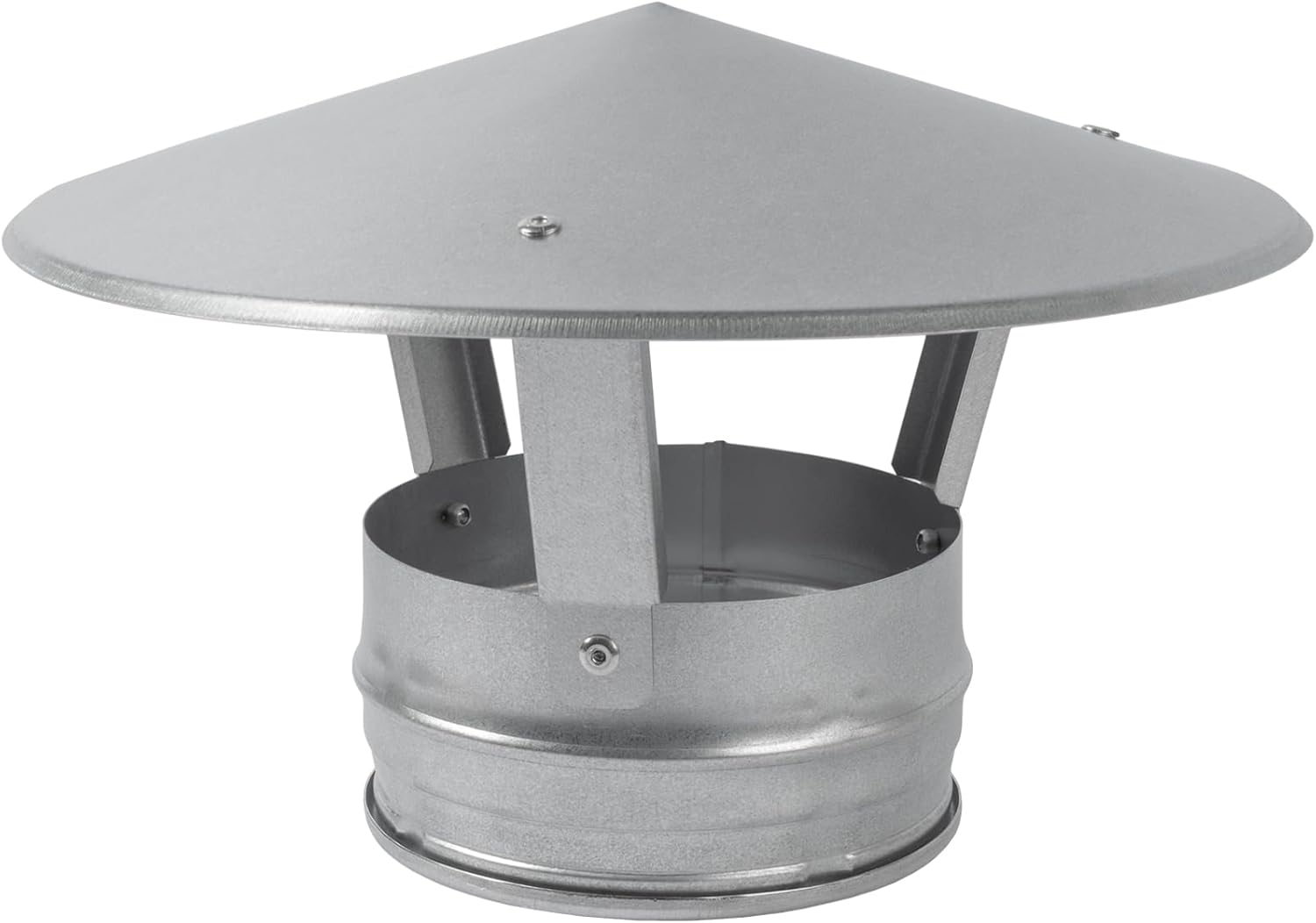 Repa Market 5 Inch Roof Vent Cap - Galvanized Steel Chimney Cap for Round Exhaust Duct - Roof Vent Cover for Perfect HVAC Insulation - Rain Cap/Guard - Outdoor Ducting Pipe Top - Stove, Fireplace
