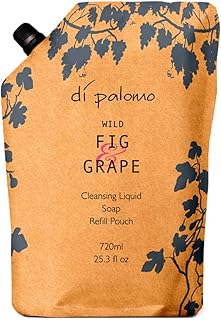 Di Palomo Vegan Wild Fig & Grape Liquid Soap Refill Pouch 720ml. Hand Soap Refill Pouch. Vegan Antibacterial Soap. Moisturising Hand Wash Refill. Hand Soap Liquid with Skin Care. Vegan Soap Refill.